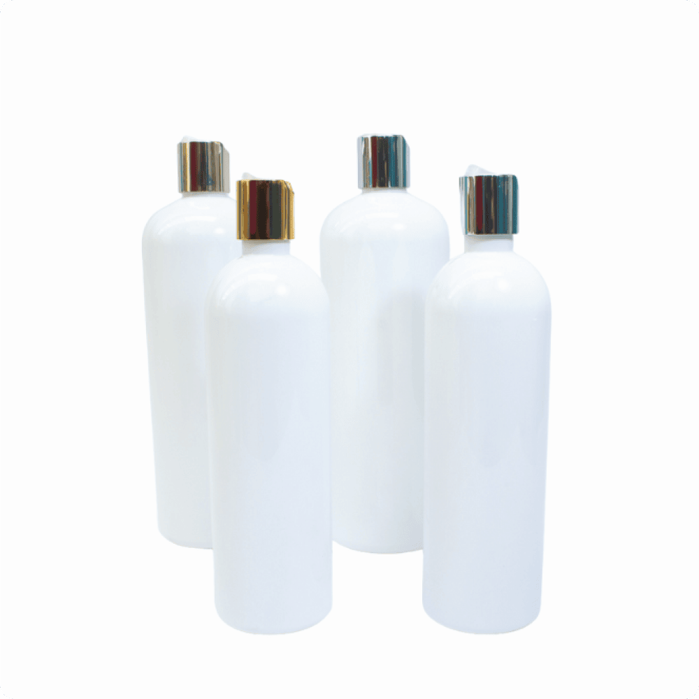 Botella Boston Blanca con Disc Top Casquillo